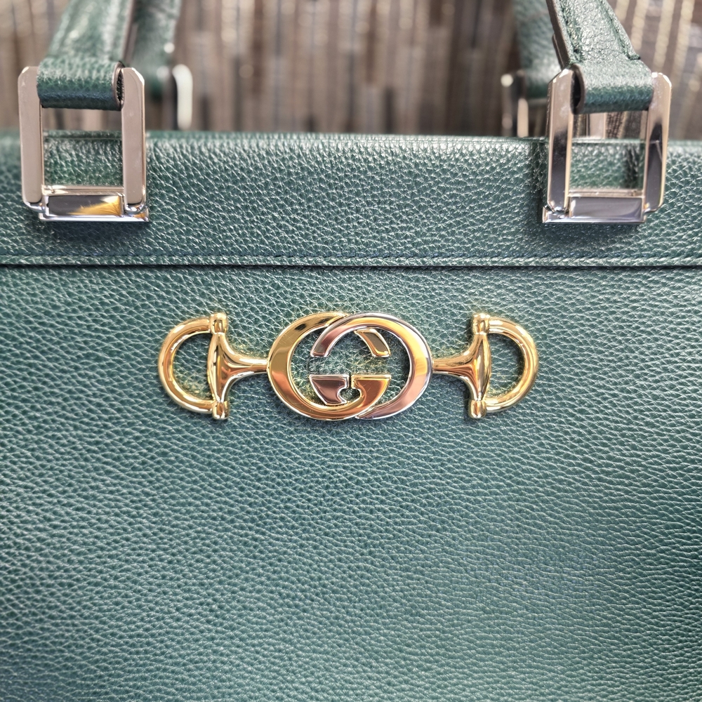 Gucci Green Satchel with Gold Hardware - Picture 12 of 16